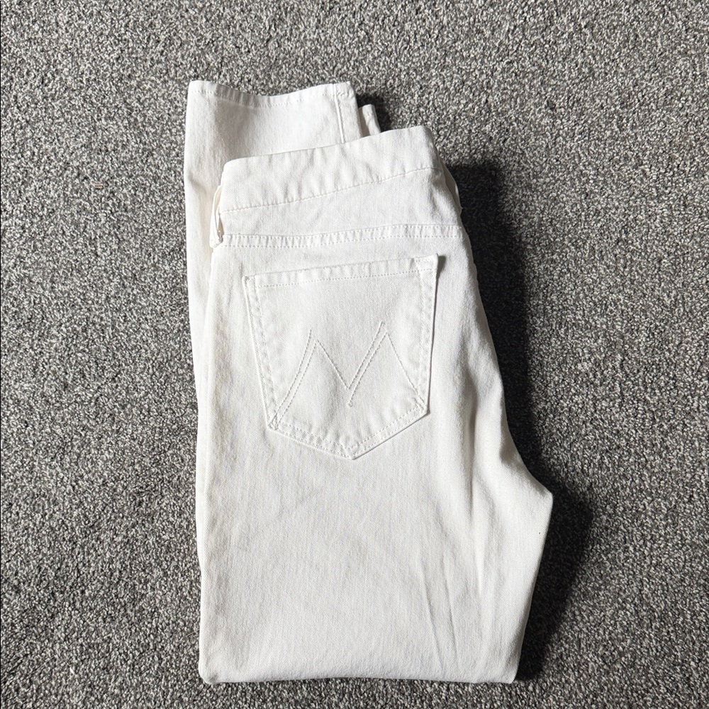 MOTHER Women's Ivory Skinny Jeans - Picture 3 of 4